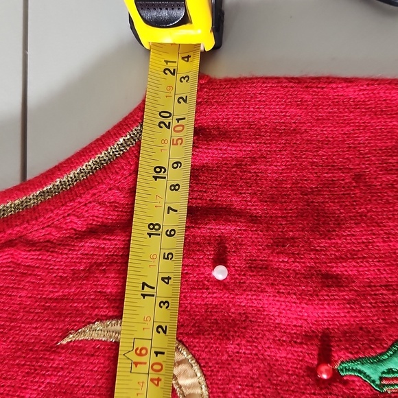 Vintage Ugly Christmas Sweater Vest Snowman Large Red White - Picture 7 of 8